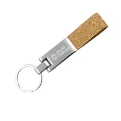 Custom Printed Metal Keychain with Cork Strap | Custom Packaging Printing | Free Design Support | Yalla Printing UAE