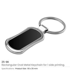 Custom Printed Metal Keychains - Stainless Steel | Logo Branding Corporate Gift | UAE Delivery | Yalla Printing UAE