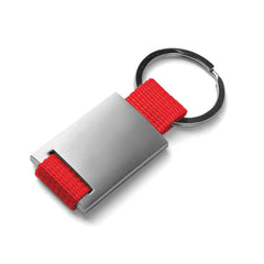 Custom Printed Metal Keychain With Strap - Stainless Steel | Logo Branding Corporate Gift | UAE Delivery | Yalla Printing UAE