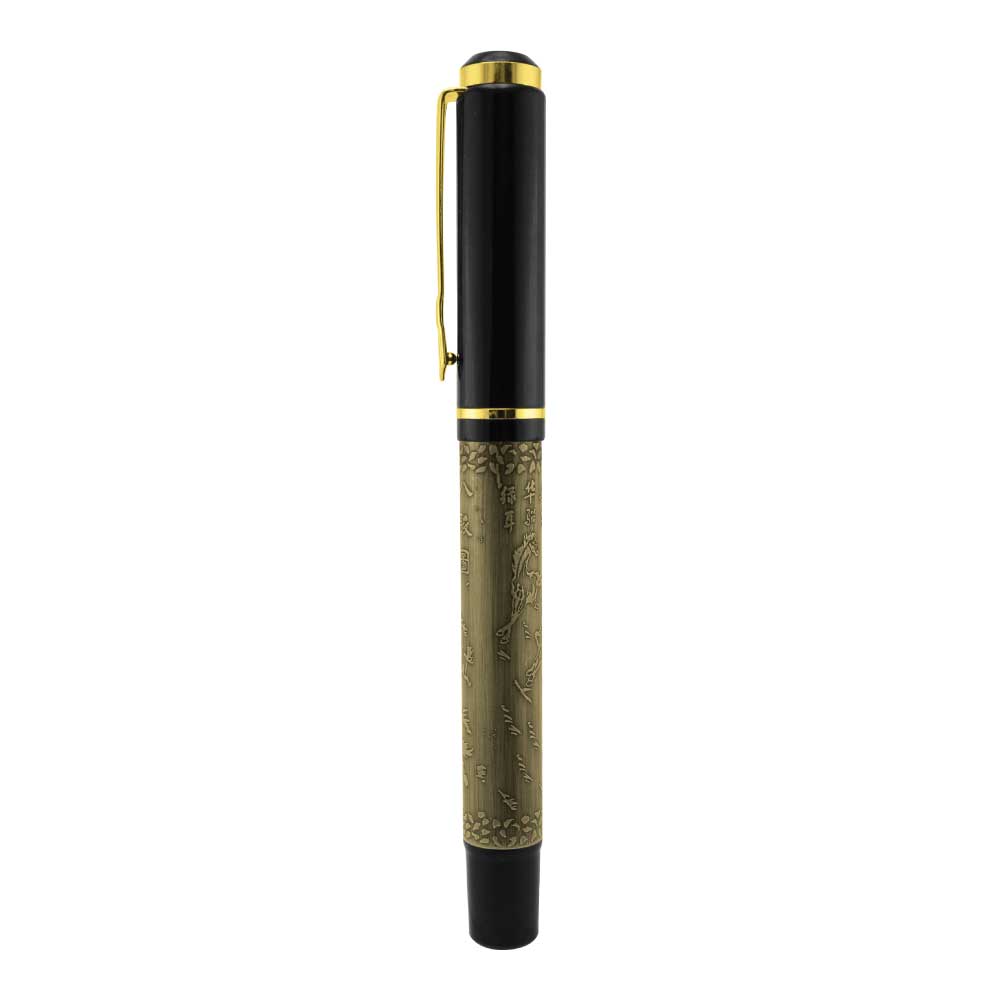 Custom Printed Metal Pens with Chinese Design Grip | Logo Branding Corporate Gift | UAE Delivery | Yalla Printing UAE