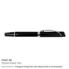 Custom Printed Stylish Metal Roller Pens - Stainless Steel | Logo Branding Corporate Gift | UAE Delivery | Yalla Printing UAE