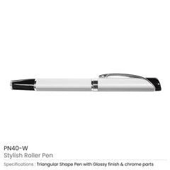 Custom Printed Stylish Metal Roller Pens - Stainless Steel | Logo Branding Corporate Gift | UAE Delivery | Yalla Printing UAE