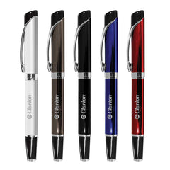 Custom Printed Stylish Metal Roller Pens - Stainless Steel | Logo Branding Corporate Gift | UAE Delivery | Yalla Printing UAE