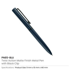Metal Pens Twist Action Matte Finish and Black Clip | Custom Packaging Printing | Free Design Support | Yalla Printing UAE