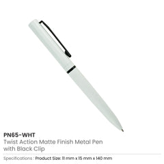 Metal Pens Twist Action Matte Finish and Black Clip | Custom Packaging Printing | Free Design Support | Yalla Printing UAE