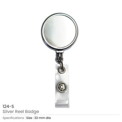 Custom Printed Round Metal Reel Badges - Stainless Steel | Corporate Award & Recognition Gift | UAE Delivery | Yalla Printing UAE