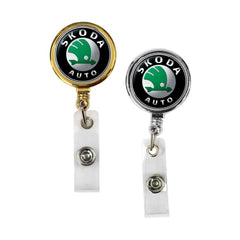 Custom Printed Round Metal Reel Badges - Stainless Steel | Corporate Award & Recognition Gift | UAE Delivery | Yalla Printing UAE