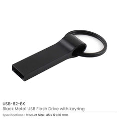 Custom Printed Metal USB Flash with Key Ring 16GB | Logo Branding Corporate Gift | UAE Delivery | Yalla Printing UAE