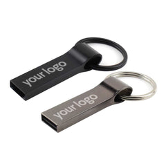 Custom Printed Metal USB Flash with Key Ring 16GB | Logo Branding Corporate Gift | UAE Delivery | Yalla Printing UAE