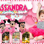 Minnie Mouse Magic" Personalized Birthday Banner - Bow-tiful Celebration! - Yalla Printing