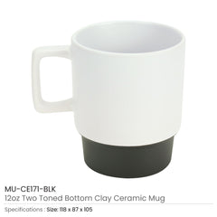 Custom Printed Ceramic Mugs with Bottom Clay in 12 Oz, Matte Finish | Logo Branding Corporate Gift | UAE Delivery | Yalla Printing UAE