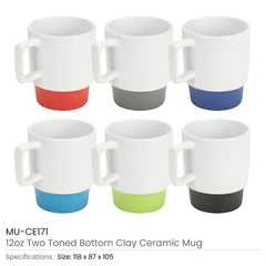 Custom Printed Ceramic Mugs with Bottom Clay in 12 Oz, Matte Finish | Logo Branding Corporate Gift | UAE Delivery | Yalla Printing UAE