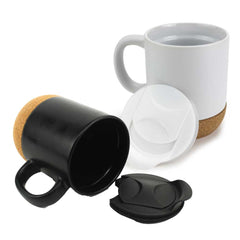 Custom Printed Ceramic Mugs with Lid and Cork Base 385 ml - Ramadan Gifts | Custom Packaging Printing | Free Design Support | Yalla Printing UAE
