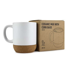 Custom Printed Ceramic Mugs with Lid and Cork Base 385 ml - Ramadan Gifts | Custom Packaging Printing | Free Design Support | Yalla Printing UAE
