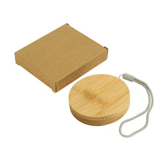 Custom Printed Multi - Charging Cable Set In Round Bamboo Case - Bamboo | Exhibitions, Conferences, Corporate Events | Yalla Printing UAE