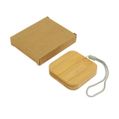 Custom Printed Multi - Charging Cable Set In Square Bamboo Case - Bamboo | Exhibitions, Conferences, Corporate Events | Yalla Printing UAE