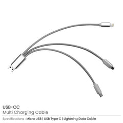 Custom Printed Multi Charging USB Cables | Logo Branding Corporate Gift | UAE Delivery | Yalla Printing UAE