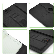 USB Drives – Powerbank Portfolio Notebook , 8000 mAh , with 15W Wireless Charging | Corporate Gifts & Promotions – Yalla Printing UAE