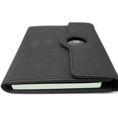 USB Drives – Powerbank Portfolio Notebook , 8000 mAh , with 15W Wireless Charging | Corporate Gifts & Promotions – Yalla Printing UAE