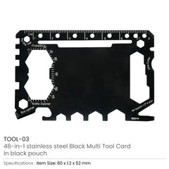 Custom Printed Multi - Functional Tool Card In Pu Leather Pouch | Custom Branded Bag | UAE Delivery | Yalla Printing UAE