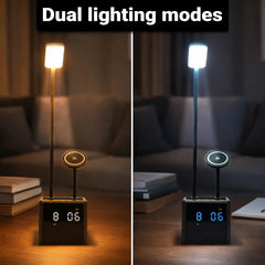 Custom Printed Multi - Functional Desk Lamp With Wireless Charger And Clock | Logo Branding Corporate Gift | UAE Delivery | Yalla Printing UAE