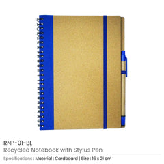 Custom Printed Recycled Notebook With Stylus Pen | Logo Branding Corporate Gift | UAE Delivery | Yalla Printing UAE