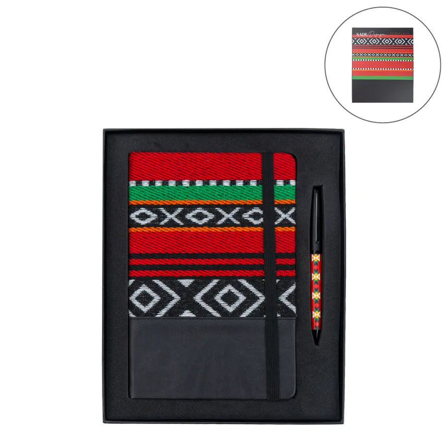 Notebook And Pen Giftset In Traditional Sadu Designs