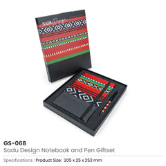 Metal Pens – Notebook and Pen Giftset in Traditional SADU Designs | Custom Packaging Printing | Free Design Support | Yalla Printing UAE