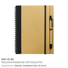 Custom Printed Recycled Notebook With Stylus Pen | Logo Branding Corporate Gift | UAE Delivery | Yalla Printing UAE