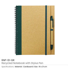 Custom Printed Recycled Notebook With Stylus Pen | Logo Branding Corporate Gift | UAE Delivery | Yalla Printing UAE