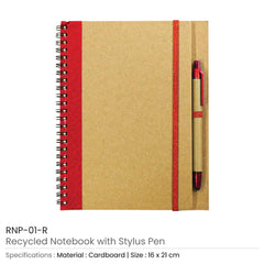 Custom Printed Recycled Notebook With Stylus Pen | Logo Branding Corporate Gift | UAE Delivery | Yalla Printing UAE