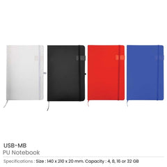 Notebook With USB Flash | Logo Branding Corporate Gift | UAE Delivery | Yalla Printing UAE