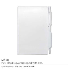 Custom Printed PVC Hard Cover Notepad With Pen | Exhibitions, Conferences, Corporate Events | Yalla Printing UAE