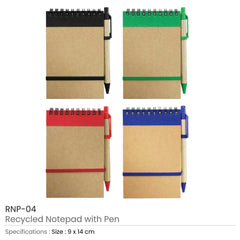 Custom Printed Recycled Notepads With Pen | Logo Branding Corporate Gift | UAE Delivery | Yalla Printing UAE