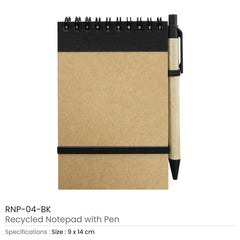 Custom Printed Recycled Notepads With Pen | Logo Branding Corporate Gift | UAE Delivery | Yalla Printing UAE