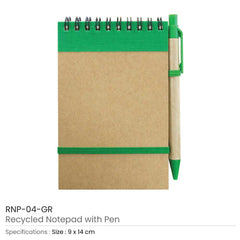 Custom Printed Recycled Notepads With Pen | Logo Branding Corporate Gift | UAE Delivery | Yalla Printing UAE