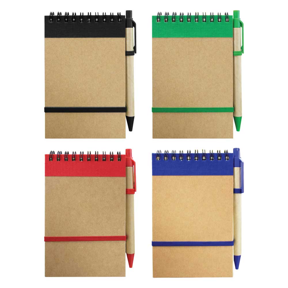 Custom Printed Recycled Notepads With Pen | Logo Branding Corporate Gift | UAE Delivery | Yalla Printing UAE