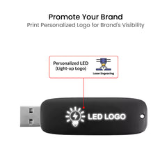 Light-Up LED Logo USB with Slide Button 64GB V. 3.0