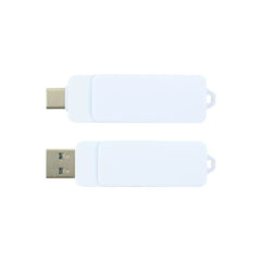 Custom Printed Otg White Swivel USB 64Gb V. 3.0 Type C | Logo Branding Corporate Gift | UAE Delivery | Yalla Printing UAE
