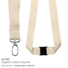 Custom Printed Organic Cotton Lanyards - Cotton Fabric | Corporate Award & Recognition Gift | UAE Delivery | Yalla Printing UAE