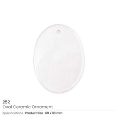 Custom Printed Oval Ceramic Ornaments - Ceramic | Exhibitions, Conferences, Corporate Events | Yalla Printing UAE