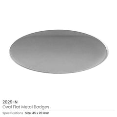 Custom Printed Oval Flat Metal Badges - Stainless Steel | Corporate Award & Recognition Gift | UAE Delivery | Yalla Printing UAE