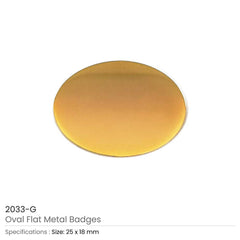Custom Printed Oval Flat Metal Badges - Stainless Steel | Corporate Award & Recognition Gift | UAE Delivery | Yalla Printing UAE