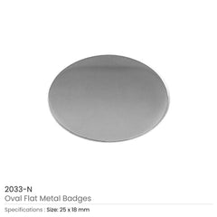 Custom Printed Oval Flat Metal Badges - Stainless Steel | Corporate Award & Recognition Gift | UAE Delivery | Yalla Printing UAE