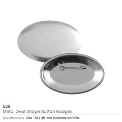 Custom Printed Oval Button Badges | Corporate Award & Recognition Gift | UAE Delivery | Yalla Printing UAE