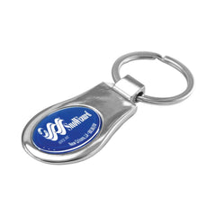 Custom Printed Oval Shaped Metal Keychains - Stainless Steel | Logo Branding Corporate Gift | UAE Delivery | Yalla Printing UAE