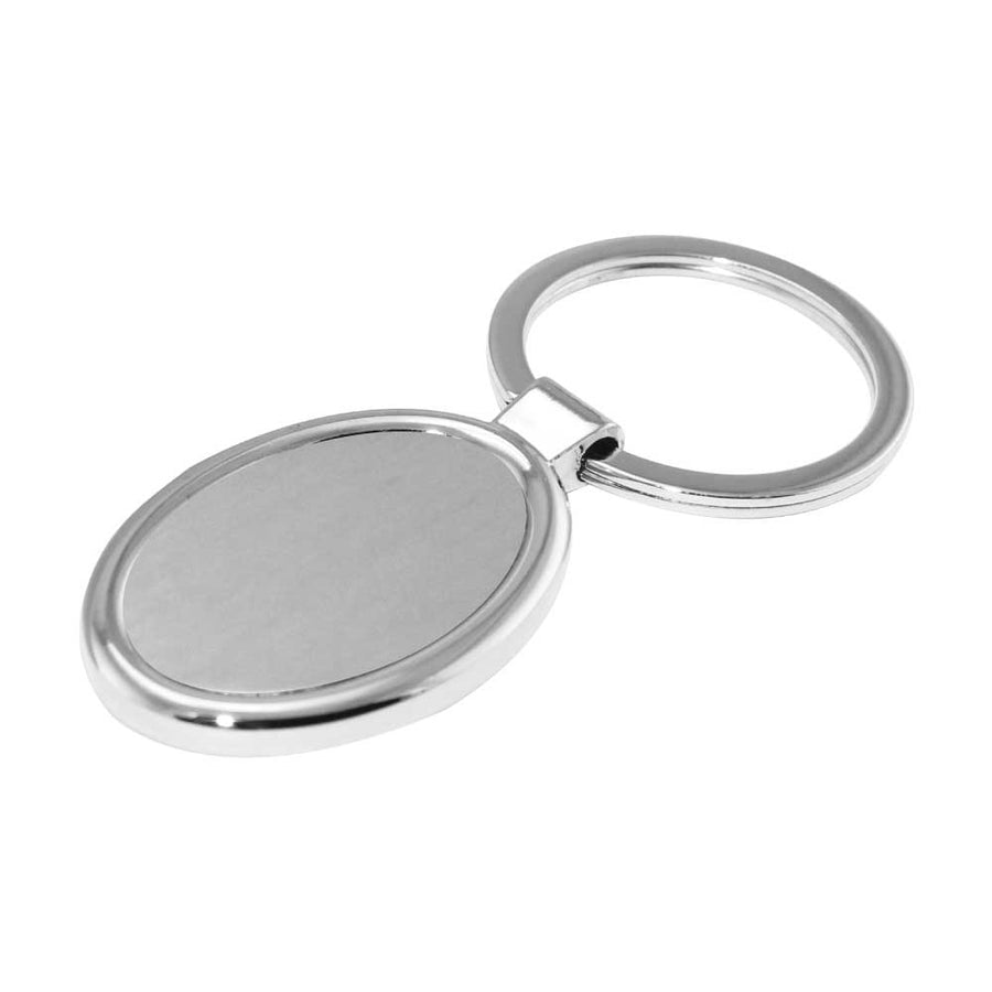 Custom Printed Oval Metal Keychains - Stainless Steel | Logo Branding Corporate Gift | UAE Delivery | Yalla Printing UAE