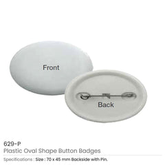 Custom Printed Oval Button Badges | Corporate Award & Recognition Gift | UAE Delivery | Yalla Printing UAE
