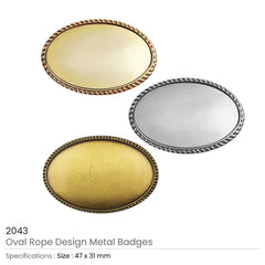 Custom Printed Oval Rope Design Logo Badges | Exhibitions, Conferences, Corporate Events | Yalla Printing UAE