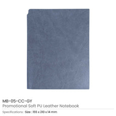 Soft PU Leather A5 Notebooks with Ribbon Bookmark | Custom Packaging Printing | Free Design Support | Yalla Printing UAE